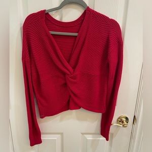 holister reversible red sweater